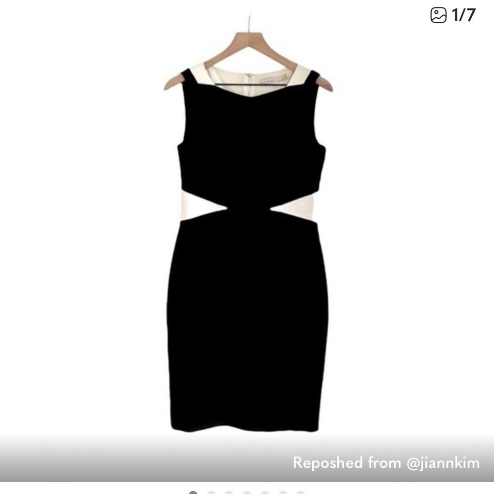 Karen Millen Black and White Backless Dress